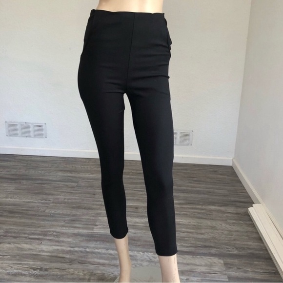 NEW MOSS STUDIO high rise crop black pants size:M. - Picture 13 of 13